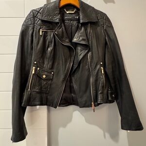 Karen Millen black leather jacket